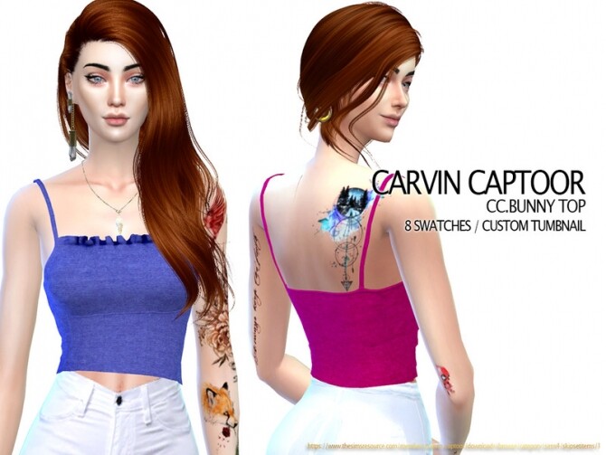 Sims 4 Bunny top by carvin captoor at TSR