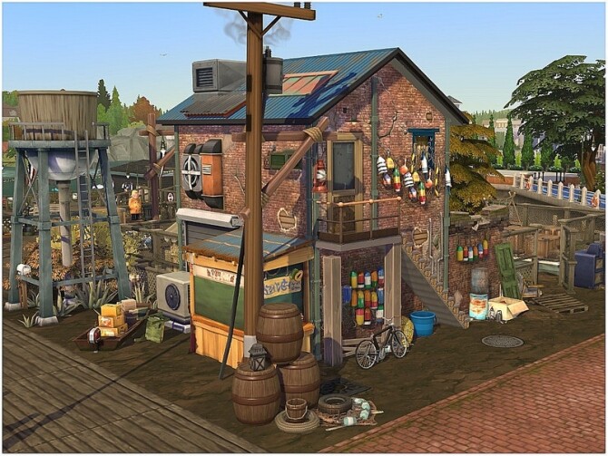 Sims 4 Tiny Fisherman Cottage by lotsbymanal at TSR