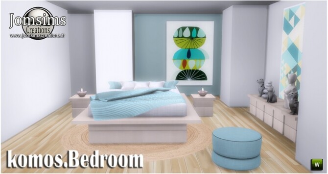 Sims 4 Komos bedroom at Jomsims Creations