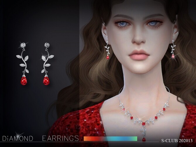Sims 4 EARRINGS 202013 by S Club LL at TSR