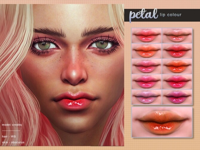 Sims 4 Petal Lip Colour by Screaming Mustard at TSR