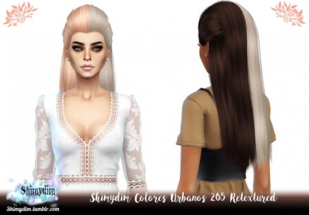 ColoresUrbanos 205 Hair Retexture TwoTone Naturals + Unnaturals at Shimydim Sims