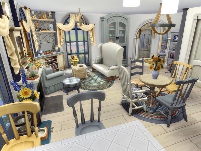 Sims 4 Sunflower Victorian home by Simsational Builds at TSR