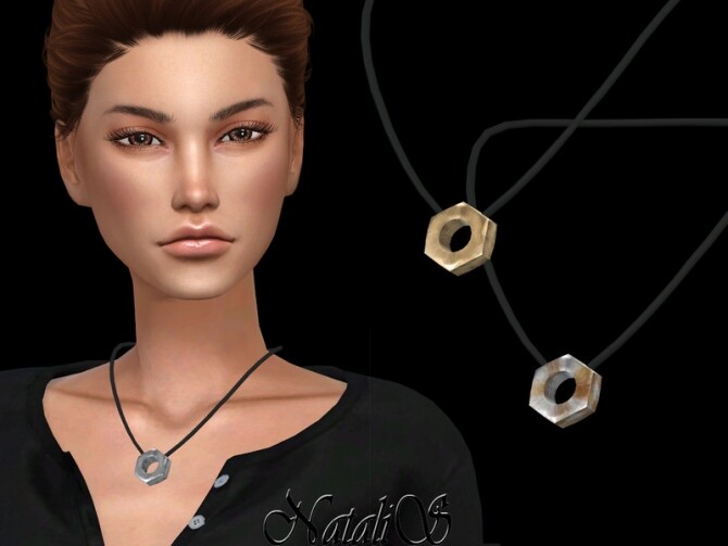 Sims 4 Hex nut pendant by NataliS at TSR