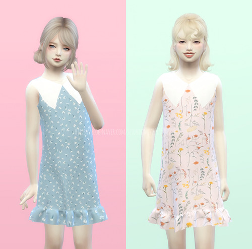 Sims 4 Lovely flower dress CF at Ahri Sim4