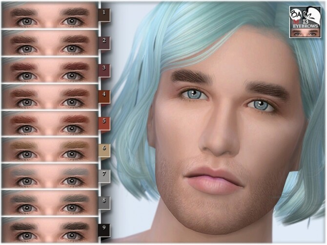 Sims 4 Eyebrows 13 by BAkalia at TSR