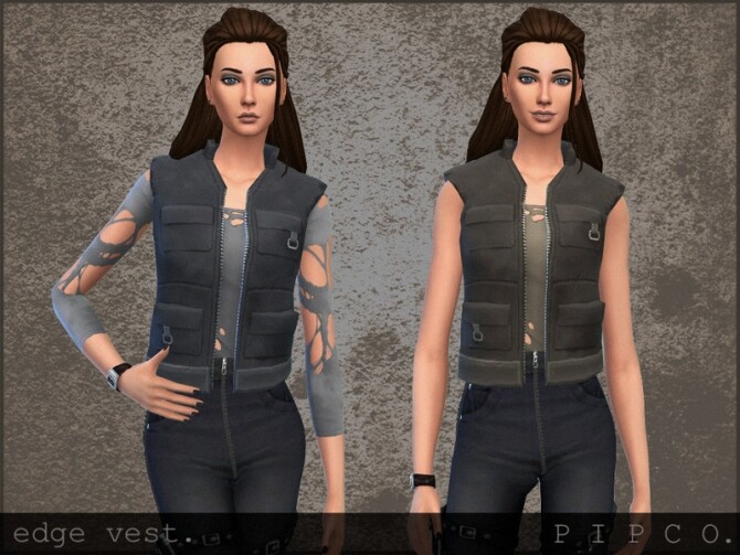 Sims 4 Edge vest by Pipco at TSR