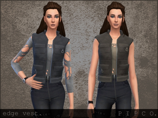 Edge vest by Pipco at TSR » Sims 4 Updates