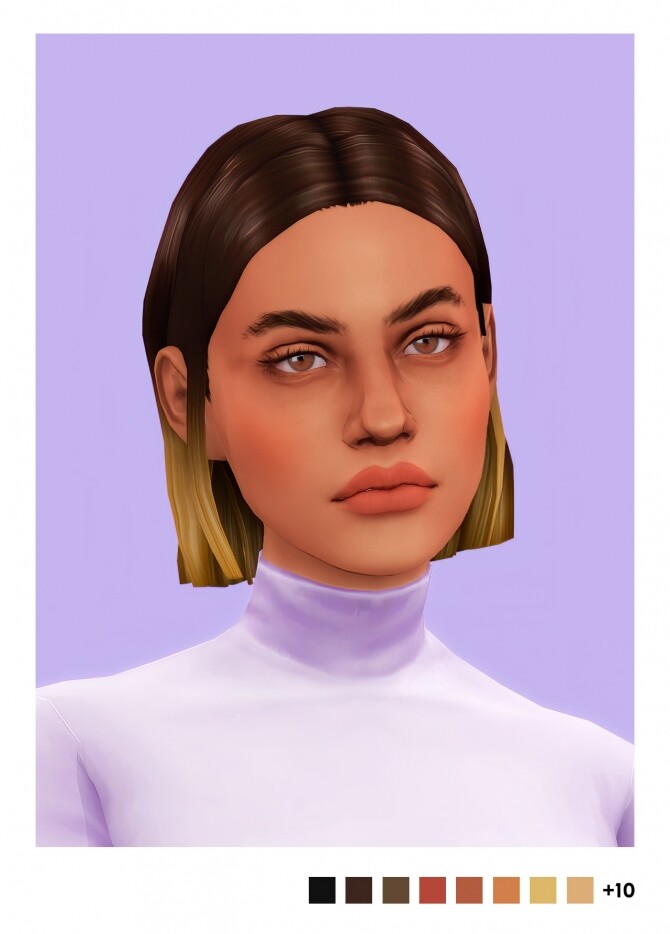 Sims 4 Cinnamon hair + ombre accessory at Sulsulhun