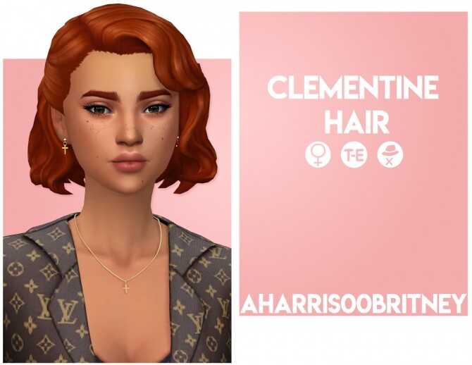 Sims 4 Clementine Hair at AHarris00Britney