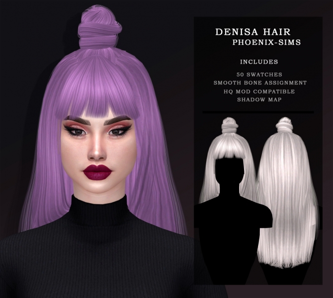 VENUS & DENISA HAIRS at Phoenix-Sims » Sims 4 Updates