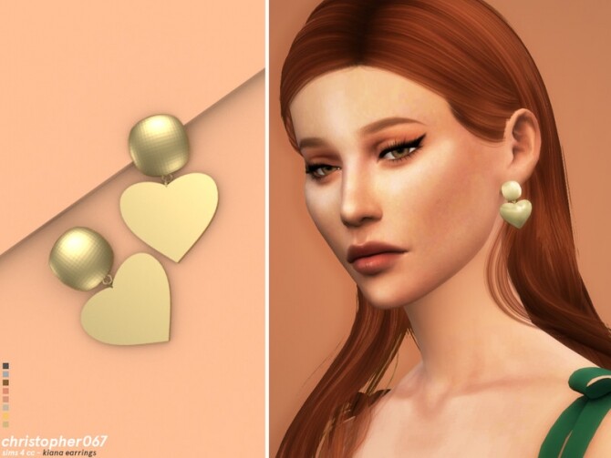 Sims 4 Kiana Earrings by Christopher067 at TSR
