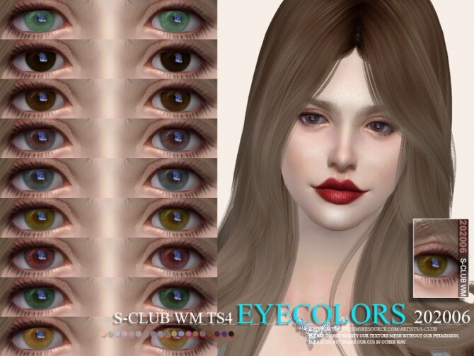 Sims 4 Eyecolors 202006 by S Club WM at TSR