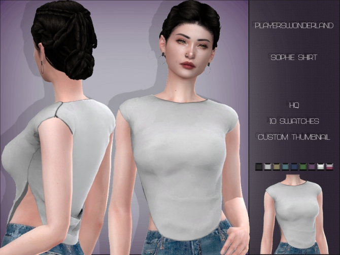 Sophie Shirt by PlayersWonderland at TSR » Sims 4 Updates
