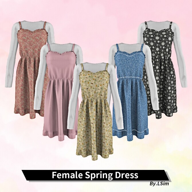 Spring Dress At Lsim Sims 4 Updates