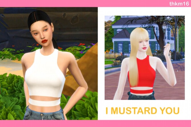 Sims 4 I Mustard You Top at THKM16