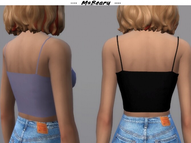 Sims 4 Wing Cut Cami top by MsBeary at TSR