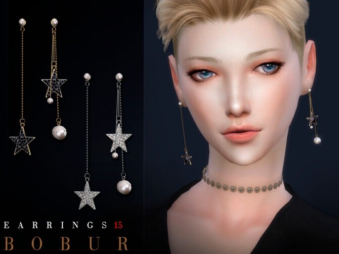 Sims 4 Earrings 15 by Bobur3 at TSR