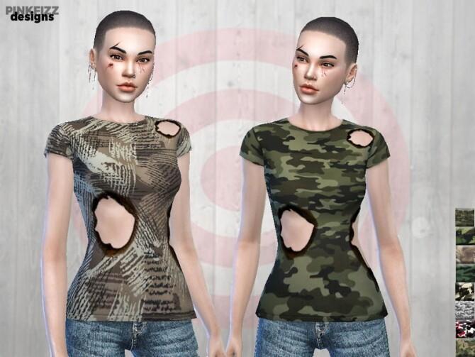 Sims 4 Apocalyptic Doomwear Tee PF83 by Pinkfizzzzz at TSR