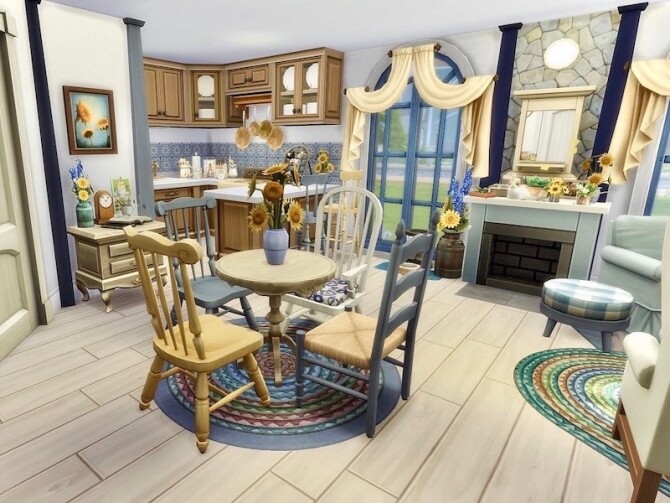 Sims 4 Sunflower Victorian home by Simsational Builds at TSR