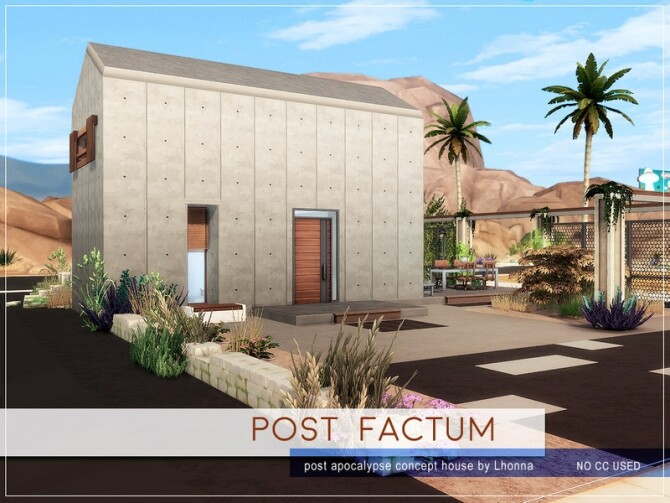 Sims 4 Post Factum small house by Lhonna at TSR