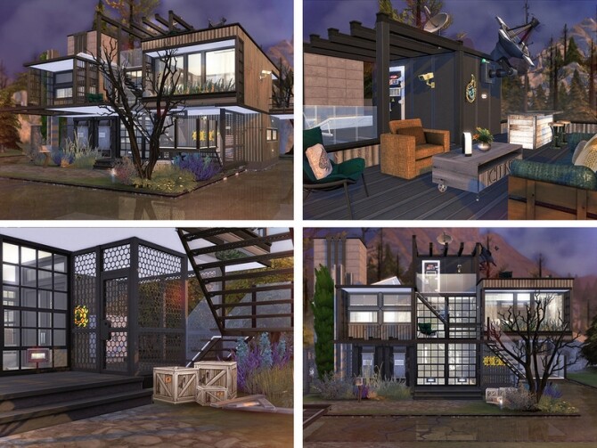 Sims 4 Phoenix Nest post apocalyptic shelter by Rirann at TSR