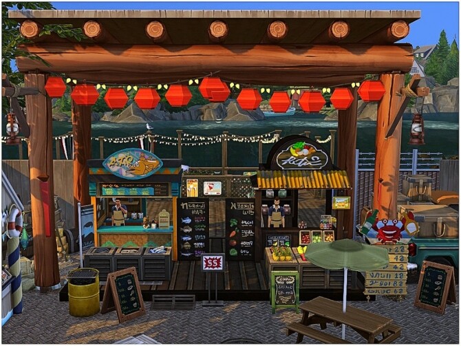 Sims 4 Fish Market Park by lotsbymanal at TSR