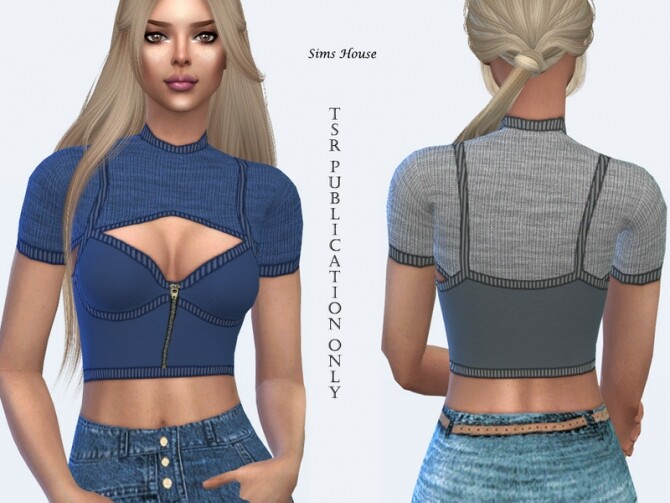 Sims 4 Womens sports top by Sims House at TSR