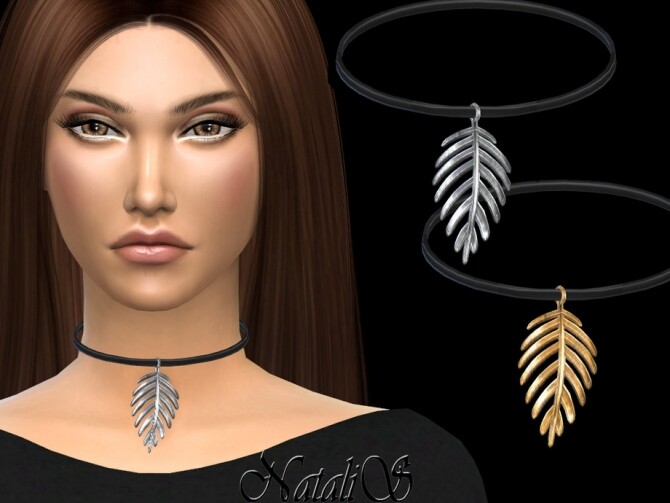 Sims 4 Palm leaf pendant by NataliS at TSR