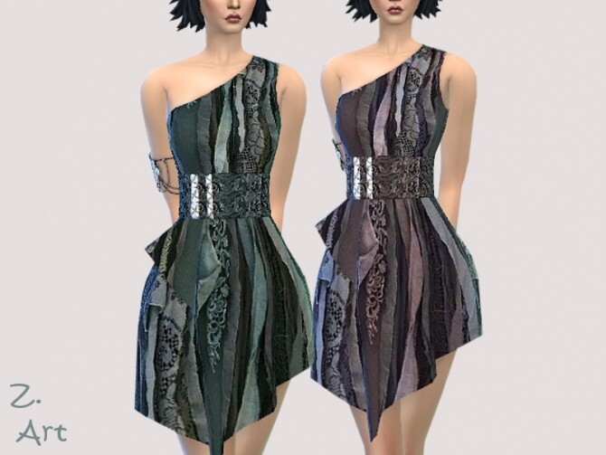 Sims 4 Apocalyptic II Dress by Zuckerschnute20 at TSR