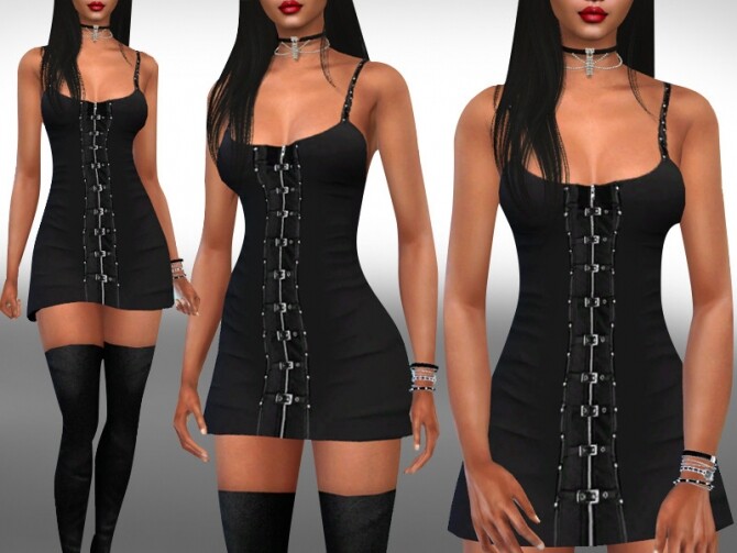 Sims 4 Female Dark Queen Dress by Saliwa at TSR