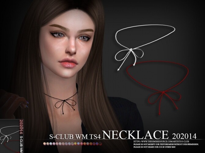 Sims 4 Necklace 202014 by S Club WM at TSR