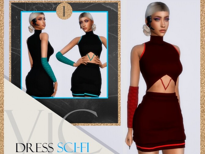 Sims 4 DRESS APOCALYPSE SCI FI I by Viy Sims at TSR