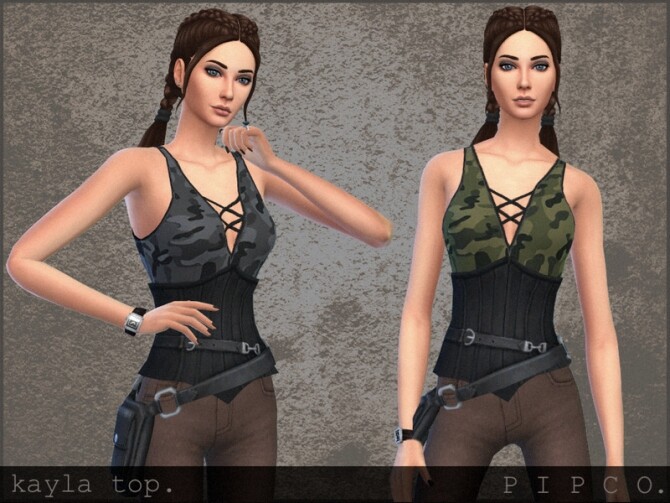 Sims 4 Kayla top by Pipco at TSR