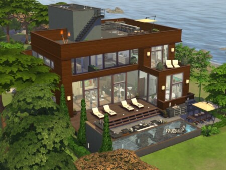 Luxury Modern Villa by Ojan Learns to Play Sims at TSR