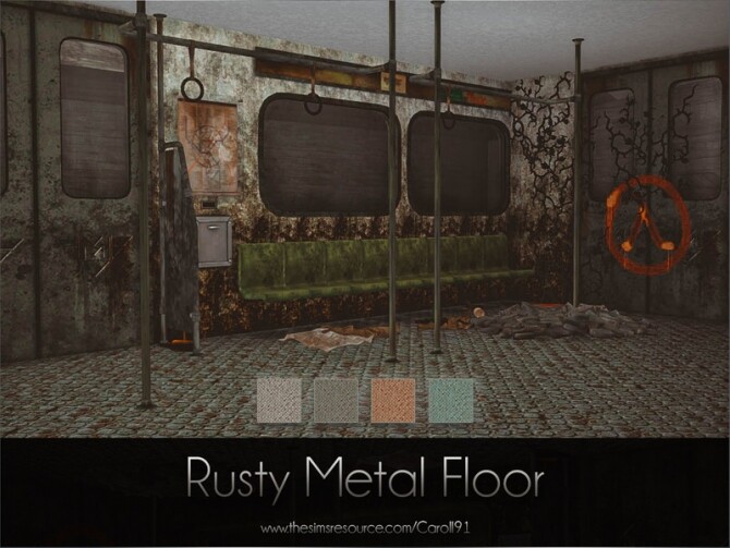 Sims 4 Rusty Metal Floor by Caroll91 at TSR
