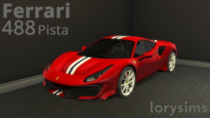 Sims 4 Ferrari 488 Pista at LorySims