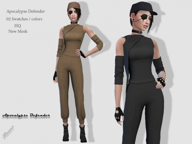 Sims 4 Outfit Apocalypse Defender by pizazz at TSR