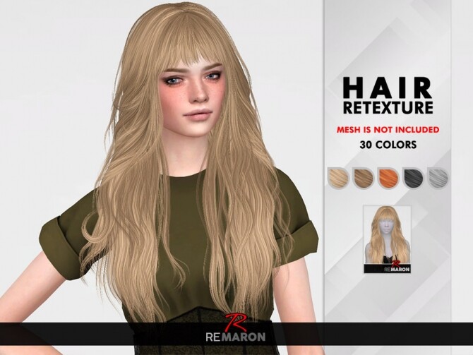 Sims 4 208 Hair Retexture by remaron at TSR