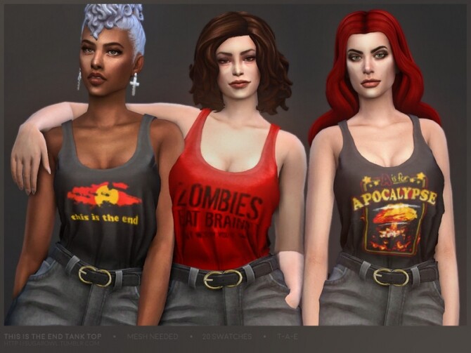 Sims 4 This Is the End tank top by sugar owl at TSR