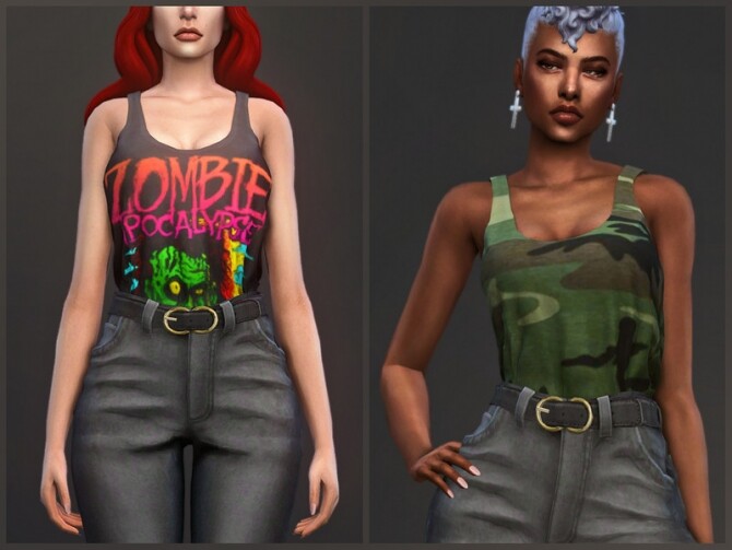 Sims 4 This Is the End tank top by sugar owl at TSR