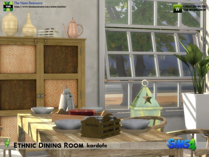 Sims 4 Ethnic Dining Room by kardofe at TSR