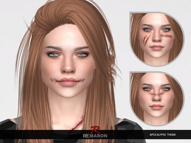 Sims 4 Scars 01 for both genders by remaron at TSR