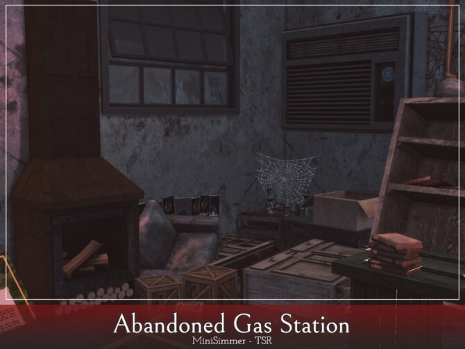 Sims 4 Abandoned Gas station by Mini Simmer at TSR