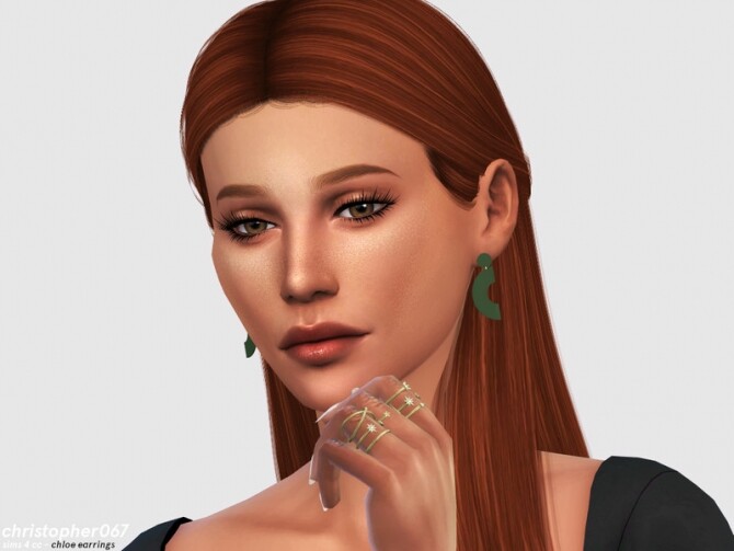 Sims 4 Chloe Earrings by Christopher067 at    select a Sites   