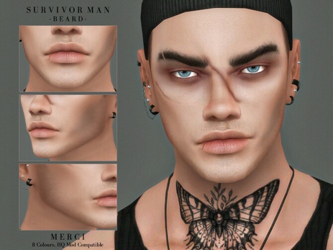 Sims 4 Survivor Man Beard by Merci at TSR