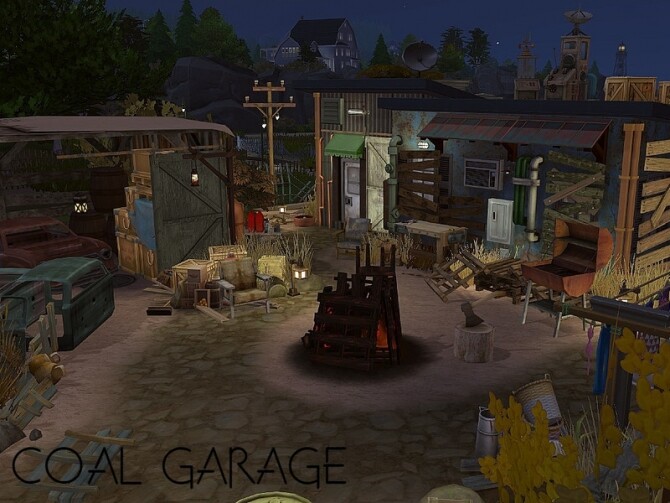 Sims 4 Coal Garage by lotsbymanal at TSR