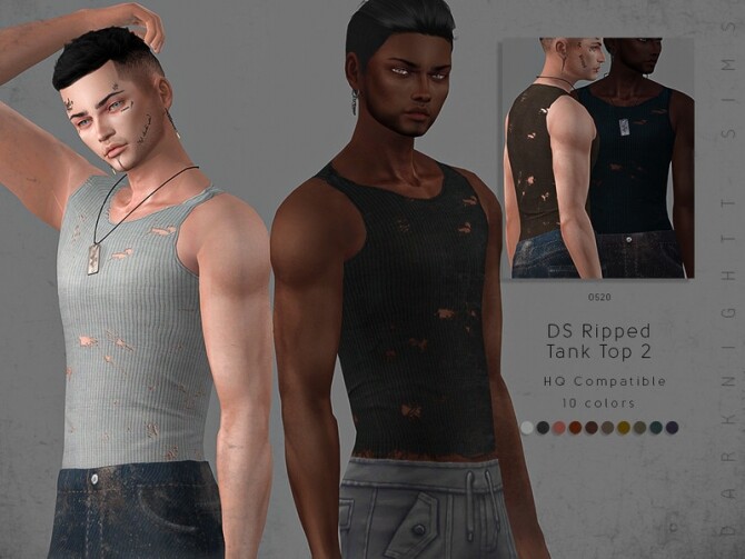Sims 4 DS Apocalypse Ripped Tank Top by DarkNighTt at TSR