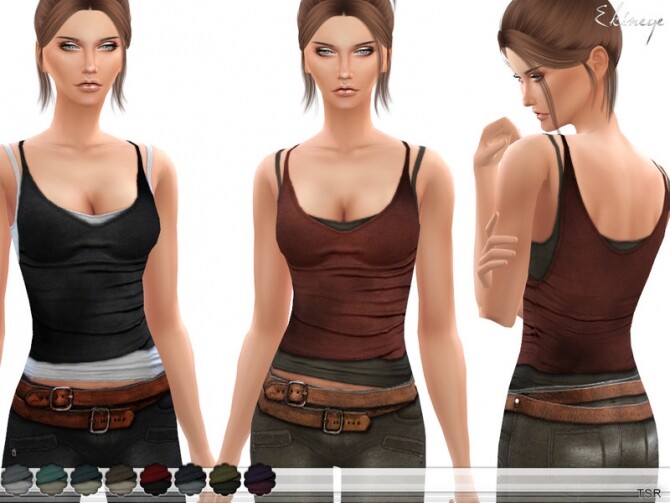 Sims 4 Dirty Tank Top by ekinege at TSR