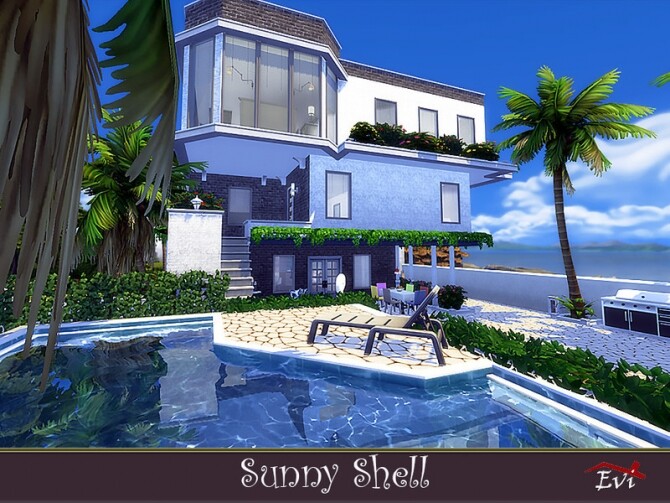 Sims 4 Sunny Shell house by evi at TSR